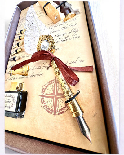 Σετ Καλλιγραφίας "Κομψότητα στην Πράξη" με Επιλογή Χαράγματος, για δώρο. 2 επιλογές χρωμάτων για να διαλέξετε