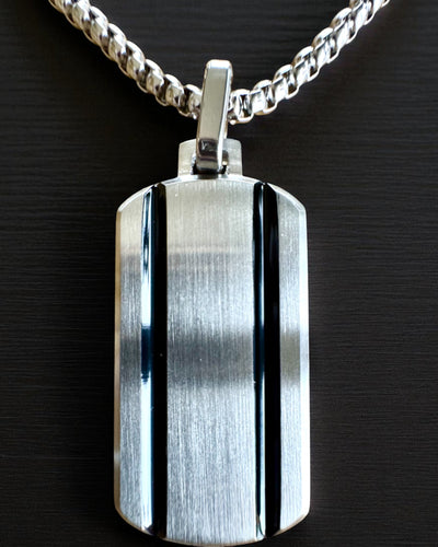 Naszyjnik męski Dog Tag „SteelVision” – stal nierdzewna, 15 wariantów, personalizacja grawerem