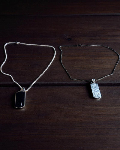 Naszyjnik męski Dog Tag „SteelVision” – stal nierdzewna, 15 wariantów, personalizacja grawerem