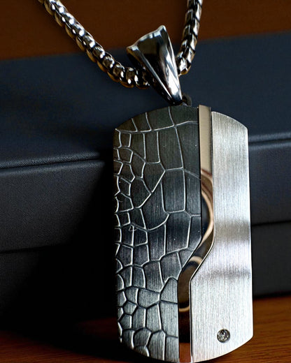 Naszyjnik męski Dog Tag „SteelVision” – stal nierdzewna, 15 wariantów, personalizacja grawerem