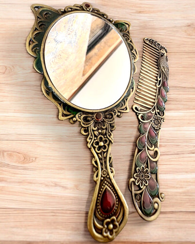 Σετ Καθρέφτη "Κομψότητα Πεταλούδας" με Χτένα
