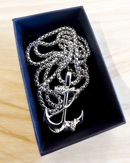 "Kotwica Determinacji - Amulet Morski", κολιέ, δυνατότητα εξατομίκευσης με χάραξη για δώρο, 3 επιλογές διαθέσιμες