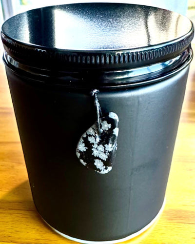 Σόγινο κερί πρόθεσης Οψιδιανός – αυτοπεποίθηση και εσωτερική δύναμη, 250 ml, δυνατότητα εξατομίκευσης για δώρο