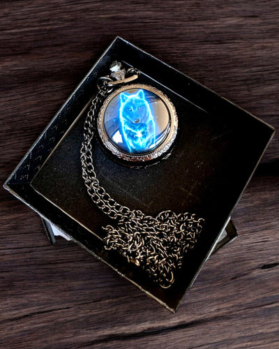 Τσέπης Ρολόι Lunar Wolf – Ρολόι Σεληνιακού Λύκου, δυνατότητα εξατομίκευσης με χάραξη για δώρο