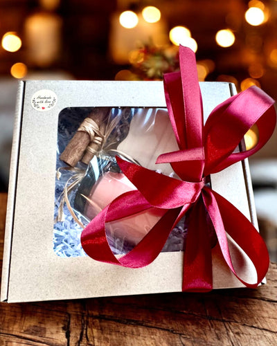 Εντατικό κερί σόγιας 250 ml με φυσική πέτρα – επιλέξτε την ενέργειά σας: Κιτρίνη ή Γρανάτης, εξατομίκευση με χάραξη για δώρο