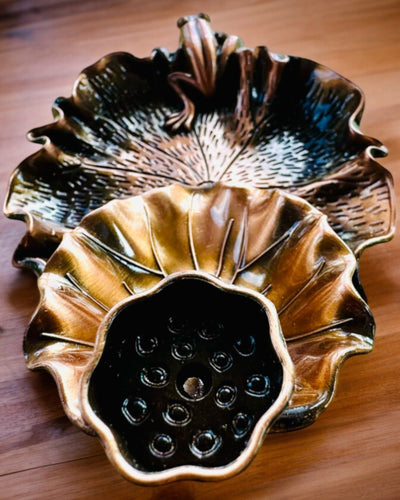 Κομψή Μεταλλική Βάση για Λιβάνι σε Σχήμα Φύλλου Λωτού - 4 επιλογές, δυνατότητα εξατομίκευσης με χάραξη για δώρο