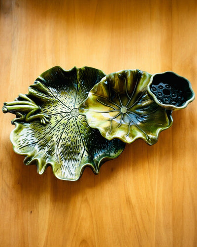 Κομψή Μεταλλική Βάση για Λιβάνι σε Σχήμα Φύλλου Λωτού - 4 επιλογές, δυνατότητα εξατομίκευσης με χάραξη για δώρο