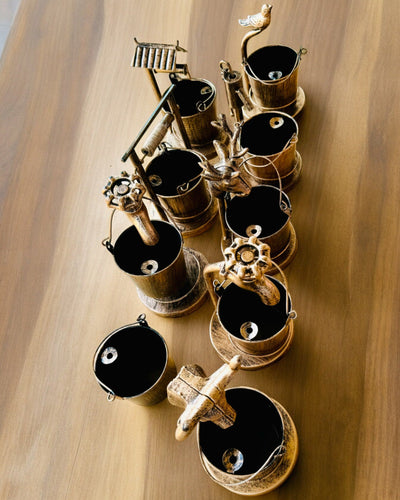 Στυλάτη Μεταλλική Σταχτοθήκη "Rustic Charm" ύψους 19-23 εκ., 8 επιλογές διαθέσιμες, χάραξη κατόπιν αιτήματος