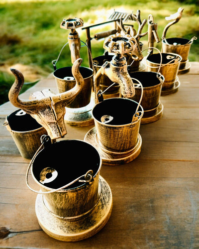 Στυλάτη Μεταλλική Σταχτοθήκη "Rustic Charm" ύψους 19-23 εκ., 8 επιλογές διαθέσιμες, χάραξη κατόπιν αιτήματος