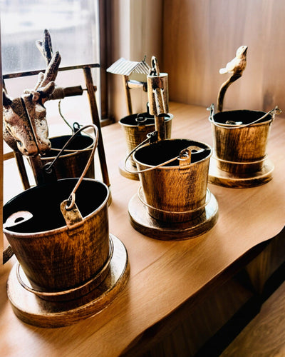 Στυλάτη Μεταλλική Σταχτοθήκη "Rustic Charm" ύψους 19-23 εκ., 8 επιλογές διαθέσιμες, χάραξη κατόπιν αιτήματος