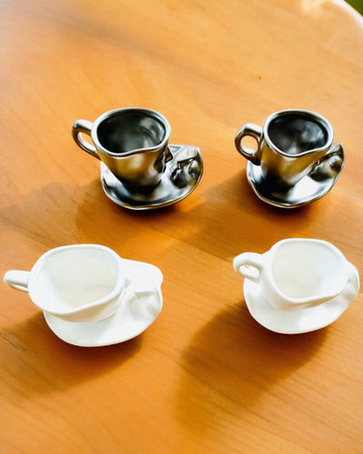 Κομψές Κεραμικές Κούπες "Μάσκα" – Σετ 2 τεμ. - δυνατότητα εξατομίκευσης με χάραξη για δώρο