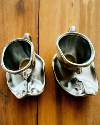 Κομψές Κεραμικές Κούπες "Μάσκα" – Σετ 2 τεμ. - δυνατότητα εξατομίκευσης με χάραξη για δώρο