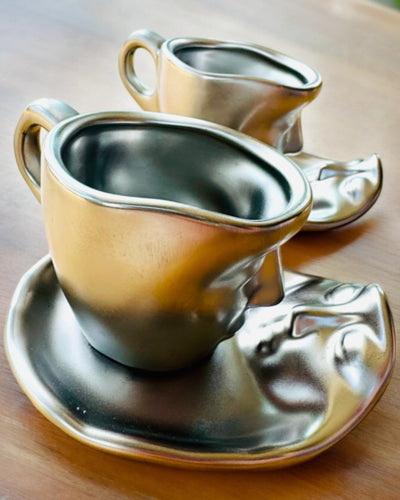 Κομψές Κεραμικές Κούπες "Μάσκα" – Σετ 2 τεμ. - δυνατότητα εξατομίκευσης με χάραξη για δώρο