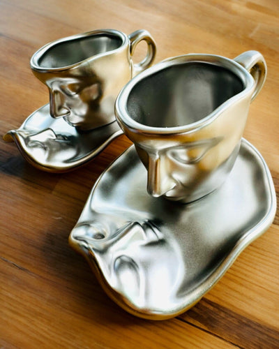 Κομψές Κεραμικές Κούπες "Μάσκα" – Σετ 2 τεμ. - δυνατότητα εξατομίκευσης με χάραξη για δώρο