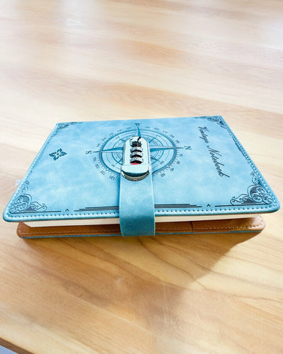 Μυστικό Σημειωματάριο A5 Vintage με κωδικό κλειδώματος - Επιλέξτε το Στυλ σας, εξατομίκευση με χάραξη για δώρο