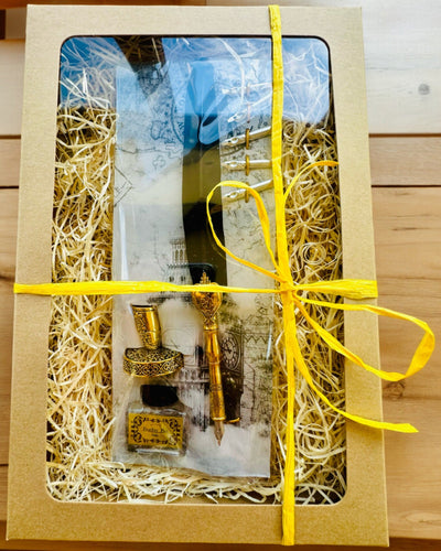 Eleganckie Pióro Gęsie z Zestawem Akcesoriów - Royal Quill, możliwość personalizacji grawerem
