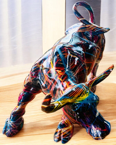 Διακοσμητικό Γλυπτό Ταύρος "BullArt" – Μοναδική Τέχνη με Δυνατότητα Χαρακτικής - 4 χρωματικές παραλλαγές, για εξατομικευμένο δώρο