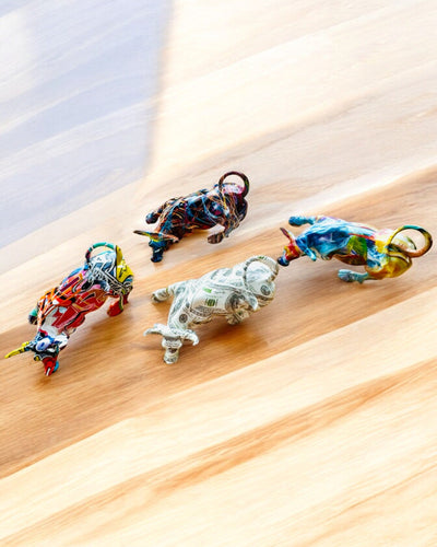 Διακοσμητικό Γλυπτό Ταύρος "BullArt" – Μοναδική Τέχνη με Δυνατότητα Χαρακτικής - 4 χρωματικές παραλλαγές, για εξατομικευμένο δώρο