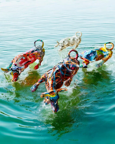 Διακοσμητικό Γλυπτό Ταύρος "BullArt" – Μοναδική Τέχνη με Δυνατότητα Χαρακτικής - 4 χρωματικές παραλλαγές, για εξατομικευμένο δώρο