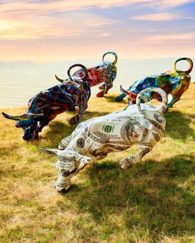 Διακοσμητικό Γλυπτό Ταύρος "BullArt" – Μοναδική Τέχνη με Δυνατότητα Χαρακτικής - 4 χρωματικές παραλλαγές, για εξατομικευμένο δώρο