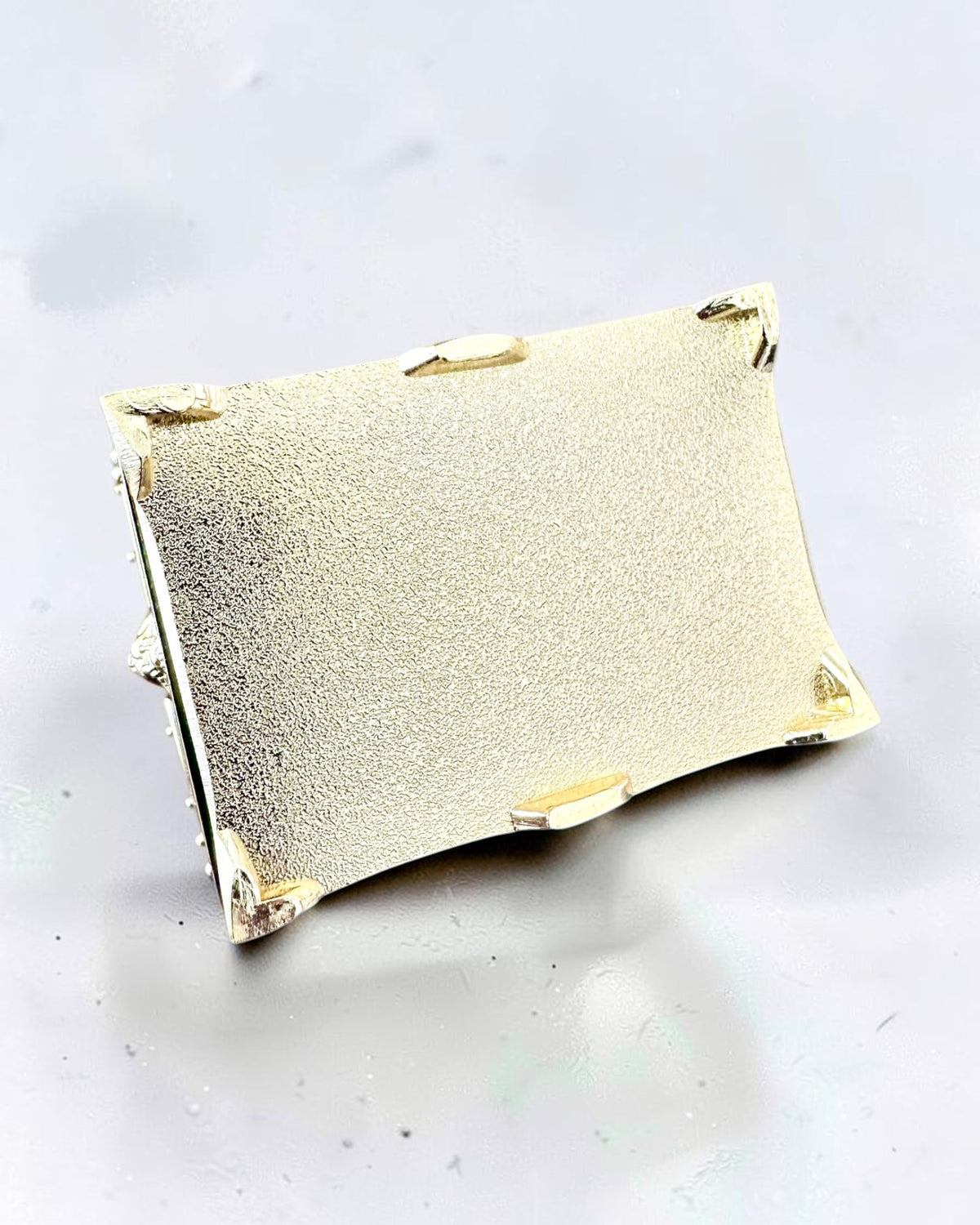 Skrzynia Skarbów Metalowa Retro z Grawerem - złota Kasetka 7x5x5 cm