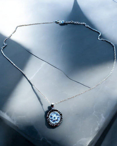 Κολιέ Πυξίδας "Αστέρι Κατεύθυνσης", δυνατότητα εξατομίκευσης με χάραξη, 2 χρωματικές επιλογές