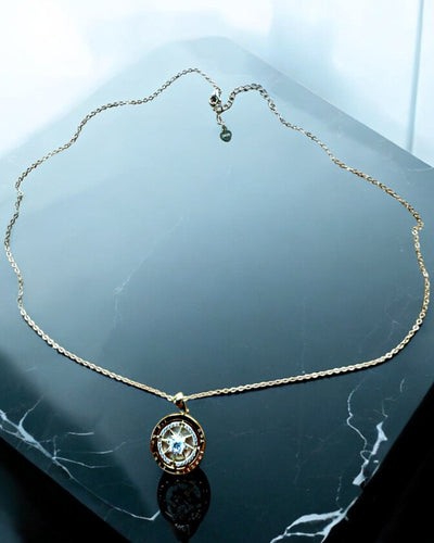 Κολιέ Πυξίδας "Αστέρι Κατεύθυνσης", δυνατότητα εξατομίκευσης με χάραξη, 2 χρωματικές επιλογές