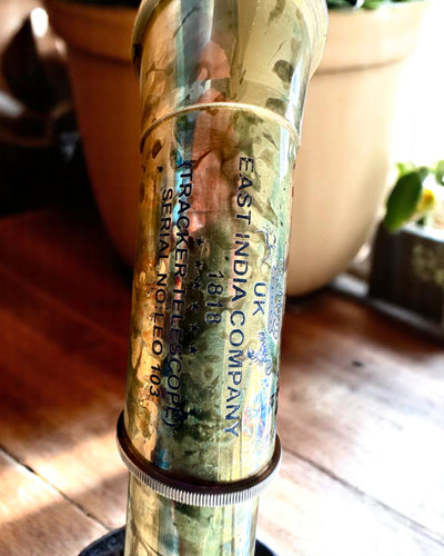 Luneta Królewska „Voyager 1818” – Ekskluzywna, Mosiężna, 83 cm, ręcznie robiona, etui ze Skóry Naturalnej – Edycja Kolekcjonerska, personalizacja grawerem na prezent