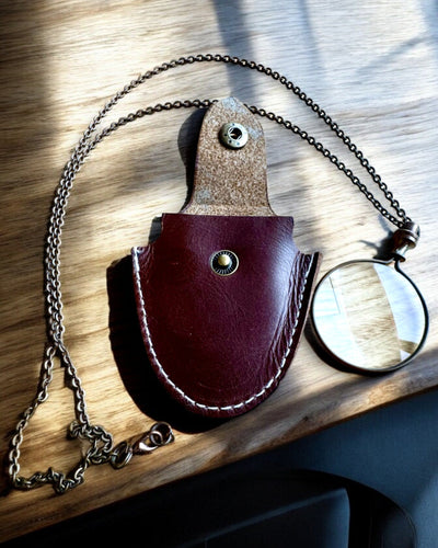 Vintage Look - Szklana Soczewka Powiększająca z Skórzanym Etui, możliwość personalizacji grawerem