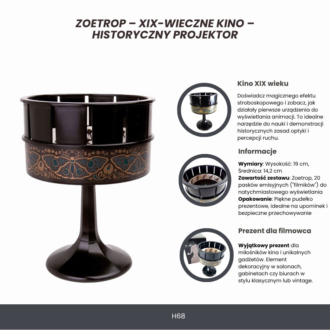 Zoetrop – XIX-wieczne kino – Historyczny Projektor – H68