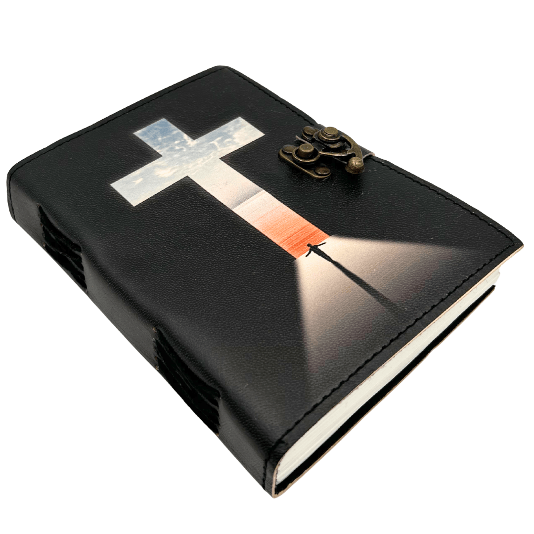 Notes Skórzany Krzyż Religijny - 200 stron - AH15
