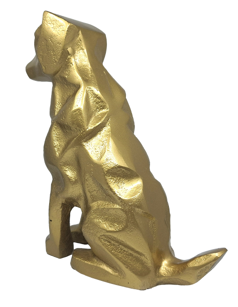 Złota Figurka Dekoracyjna Pies - DOG2