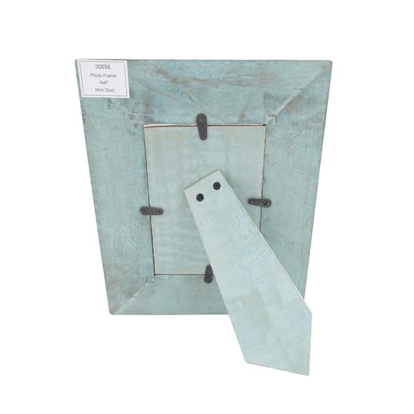 Drewniana ramka na zdjęcia złoto-mięta - 30898 - format zdjęcia 15x10cm