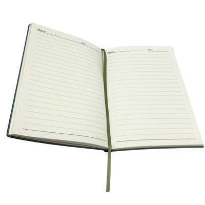Elegancki Zestaw Prezentowy - Skórzany Notes A5 z Długopisem w Pudełku Prezentowym - Oliwkowa Zieleń - EE14