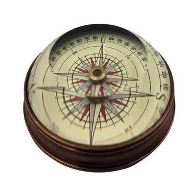 Kompas soczewkowy - mosiądz i szkło - NC2119