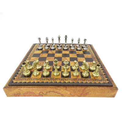 Ekskluzywne Metalowe Szachy Italfama 28x28 cm – N035