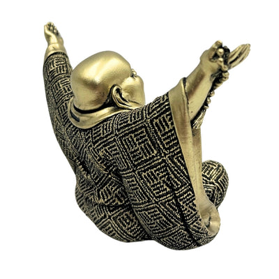 Figurka Buddy – Radosny Budda – Złota Dekoracja - 4406FJH