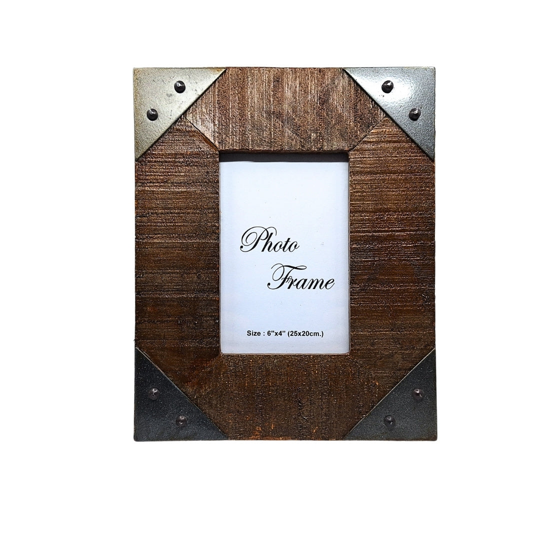 Drewniana ramka na zdjęcia 10x15 cm vintage – drewno mango