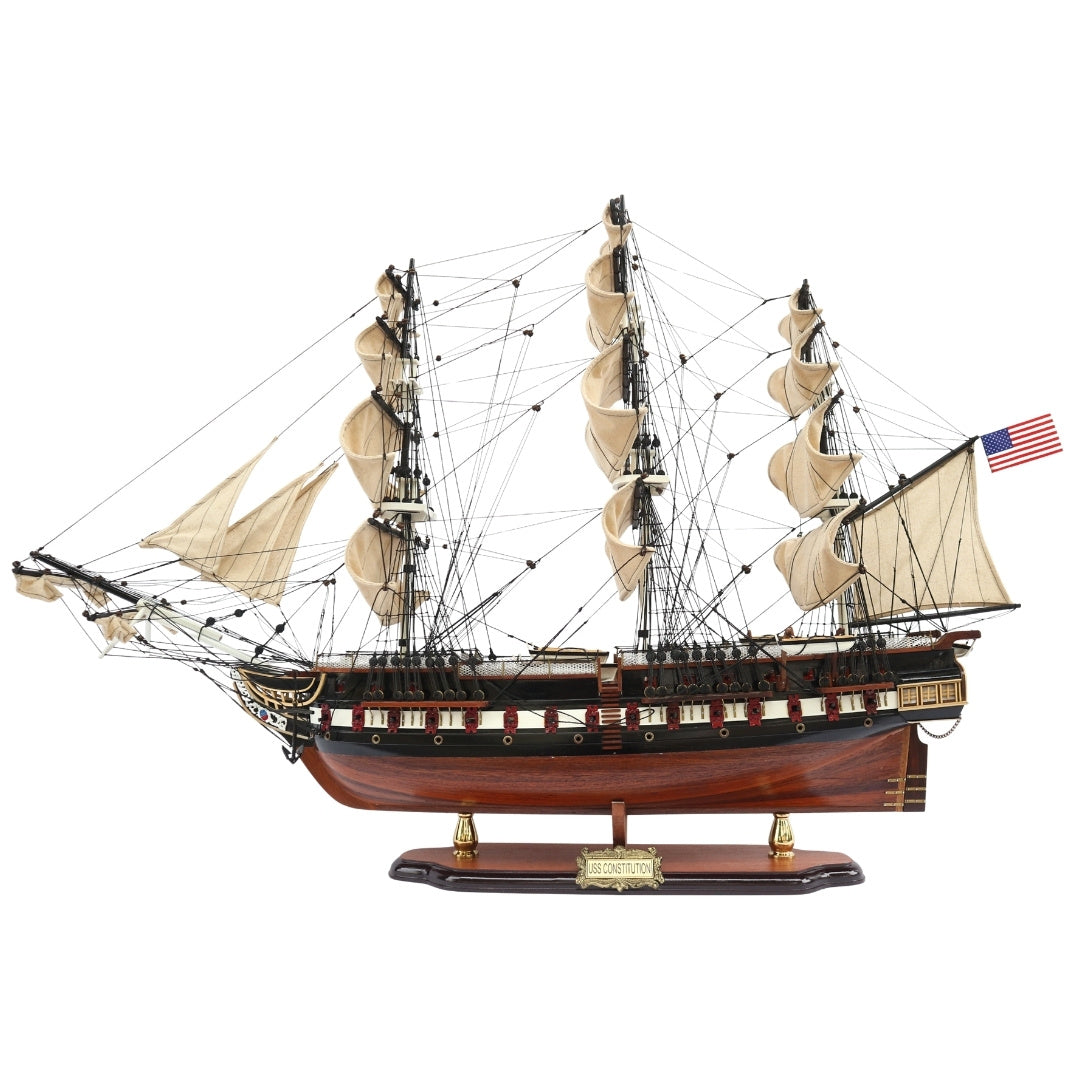 Αποκλειστικό μεγάλο μοντέλο ιστιοφόρου USS Constitution 100cm με δυνατότητα εξατομίκευσης με χάραξη