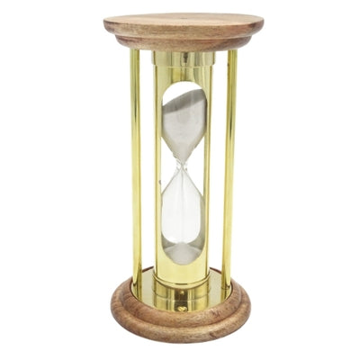 Klepsydra Mosiężna Drewniana 5 min Styl Retro - NC3031