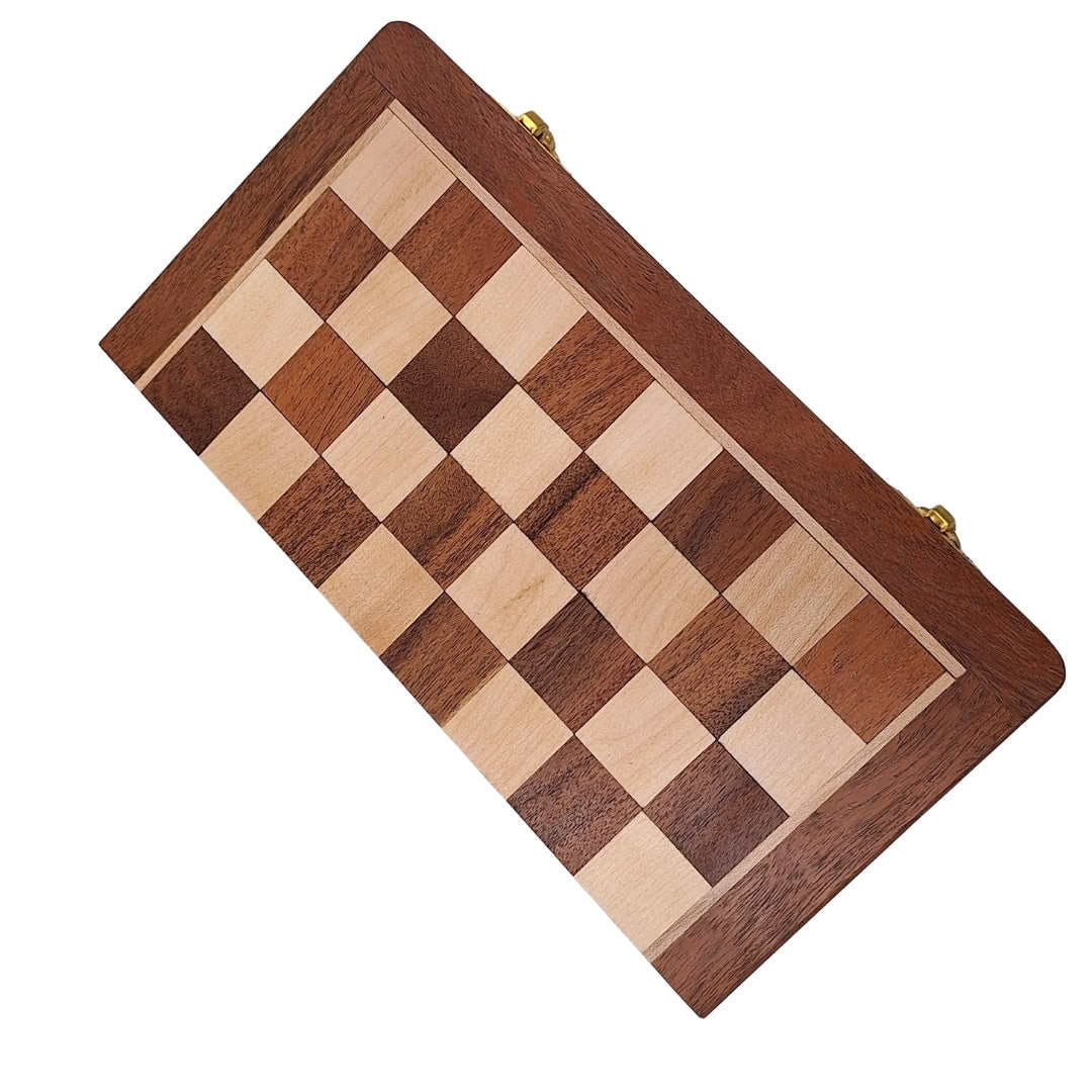 Szachy Drewniane Magnetyczne 30x30cm Składane - G614