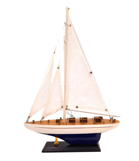 Model Jachtu Drewniany Wysokość 42cm – M1