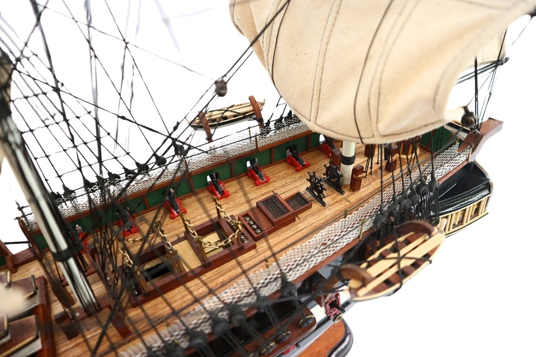 Αποκλειστικό μεγάλο μοντέλο ιστιοφόρου USS Constitution 100cm με δυνατότητα εξατομίκευσης με χάραξη