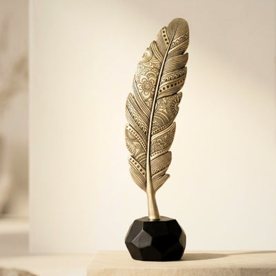 Złota dekoracja - Pióro - 30,7 cm - 43933FJH