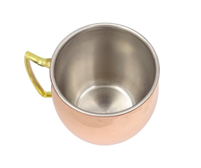 Miedziany Kubek ze Stali Nierdzewnej 304 - Pojemność 500ml pokryty warstwą miedzi - MM7012
