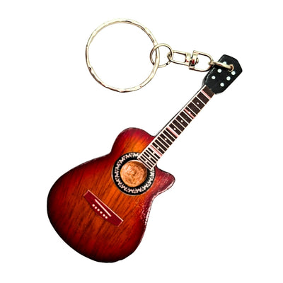 Drewniany Brelok Gitara Akustyczna - Prezent dla Muzyka – SGK-0413