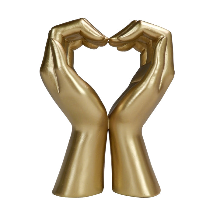 Złota Figurka Dekoracyjna Glamour – Serce z Dłoni 
- 44190FJ
