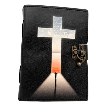 Notes Skórzany Krzyż Religijny - 200 stron - AH15