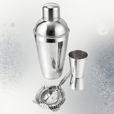 Zestaw Barmański– 3 elementy Shaker Jiger Strainer - BS48171