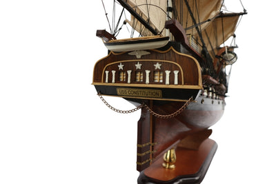 Αποκλειστικό μεγάλο μοντέλο ιστιοφόρου USS Constitution 100cm με δυνατότητα εξατομίκευσης με χάραξη